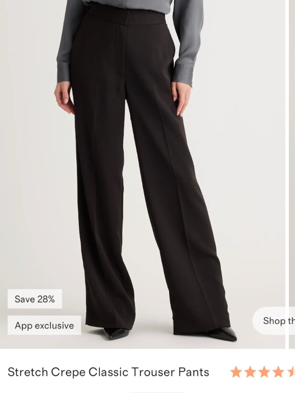 Quince - Stretch Crepe Trouser Pants Size 10